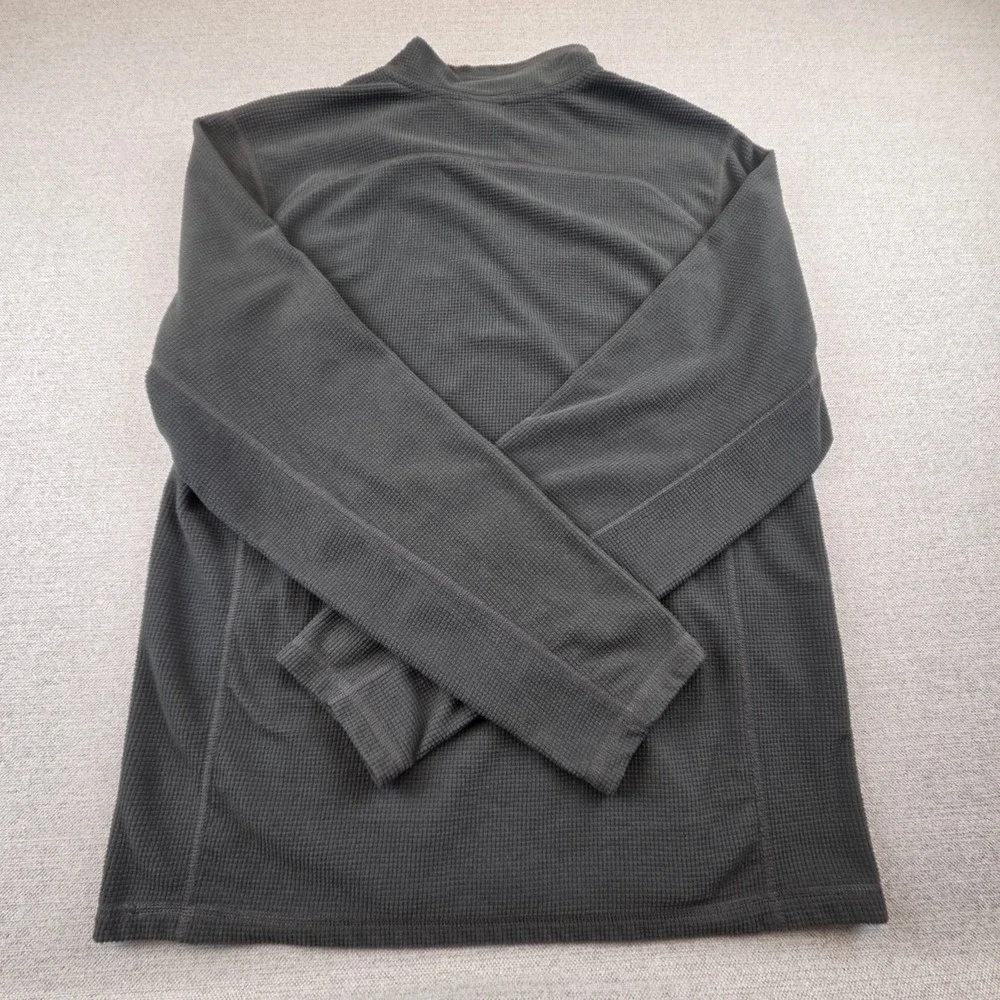 The North Face Dark Green Waffle Knit Quarter Zip Pullover Men's Medium Gorpcore